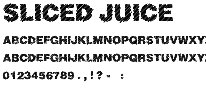 Sliced Juice font